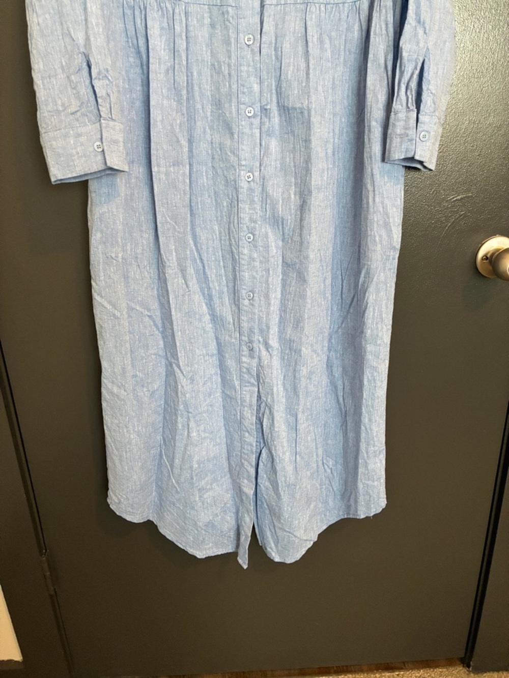 Pomander Place Lydell Maxi Dress Chambray Sz S - Picture 4 of 8